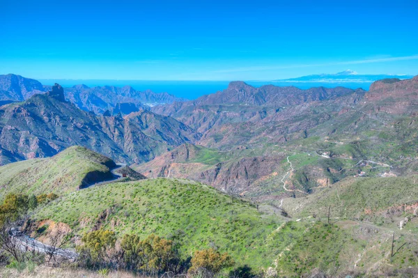 Pico Teide Viewed Mountainous Landscape Gran Canaria Canary Islands Spain — ストック写真