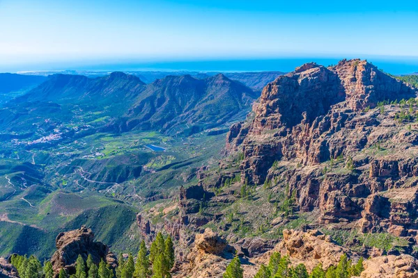 Gran Canaria Vista Desde Pico Las Nieves Islas Canarias España — Foto de Stock