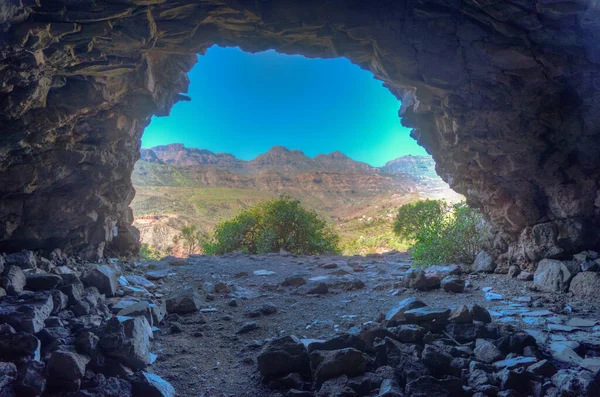 Archeologické Naleziště Bývalé Ansite Pevnosti Gran Canaria Kanárské Ostrovy Španělsko — Stock fotografie