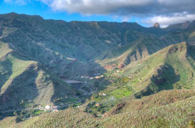 Mirador de Manaderos 'tan La Gomera' nın havadan görünüşü, Kanarya Adaları, İspanya.