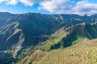 Mirador de Manaderos 'tan La Gomera' nın havadan görünüşü, Kanarya Adaları, İspanya.