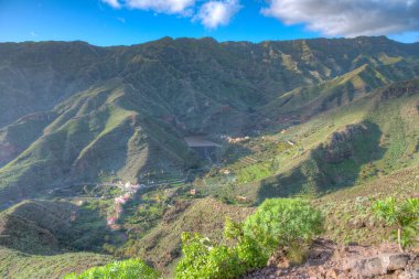 Mirador de Manaderos 'tan La Gomera' nın havadan görünüşü, Kanarya Adaları, İspanya.