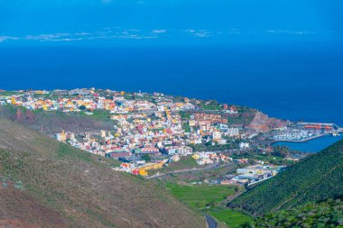 San Sebastian de la Gomera Panoraması, Kanarya Adaları, İspanya.