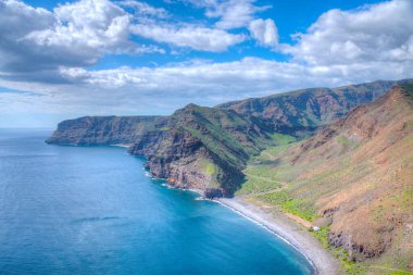 Playa de la Guancha La Gomera, Kanarya Adaları, İspanya.