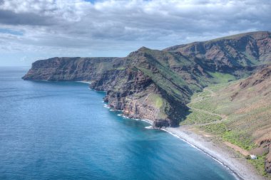 Playa de la Guancha La Gomera, Kanarya Adaları, İspanya.