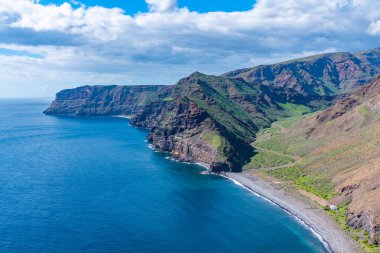 Playa de la Guancha La Gomera, Kanarya Adaları, İspanya.