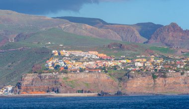 San Sebastian de la Gomera deniz manzarası, Kanarya Adaları, İspanya.