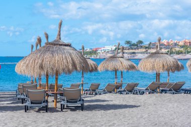 Playa de Torviscas Tenerife, Kanarya Adaları, İspanya.