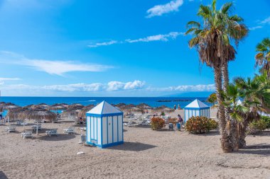 Playa del Duque, Tenerife, Kanarya Adaları, İspanya.