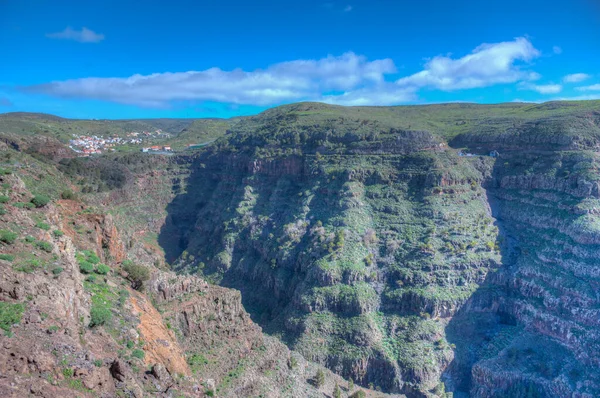 Vista Aérea Del Barranco Arure Gomera Islas Canarias España —  Fotos de Stock