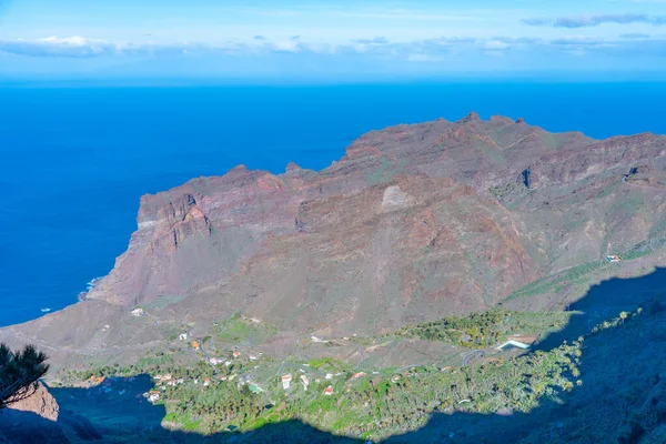 Luftaufnahme Des Barranco Taguluche Auf Gomera Kanarische Inseln Spanien — Stockfoto