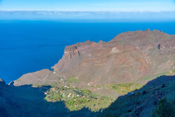 Vista Aérea Del Barranco Taguluche Gomera Islas Canarias España —  Fotos de Stock