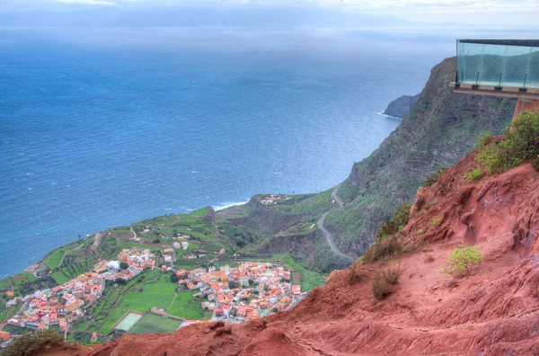 Mirador Abrante Met Uitzicht Het Dorp Agulo Gomera Canarische Eilanden — Stockfoto