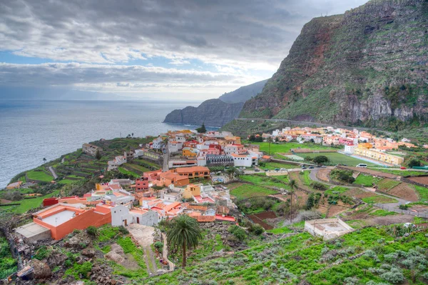 Vista Aérea Del Pueblo Agulo Gomera Islas Canarias España —  Fotos de Stock