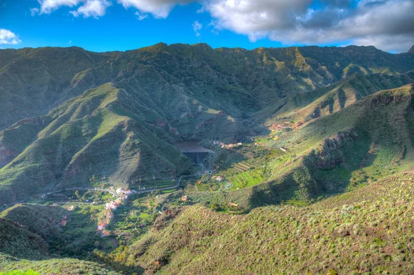 Mirador de Manaderos 'tan La Gomera' nın havadan görünüşü, Kanarya Adaları, İspanya.