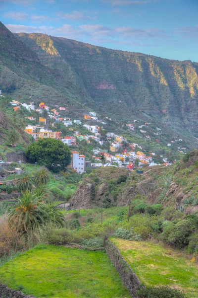 Vista Aérea Hermingua Municipio Vallehermoso Gomera Islas Canarias España —  Fotos de Stock