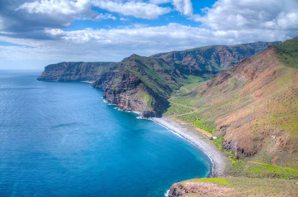 Playa de la Guancha La Gomera, Kanarya Adaları, İspanya.