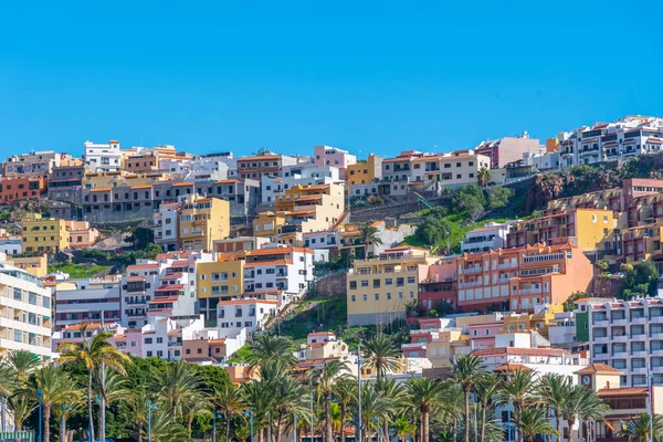 Barevné Fasády Domů San Sebastian Gomera Kanárské Ostrovy Španělsko — Stock fotografie
