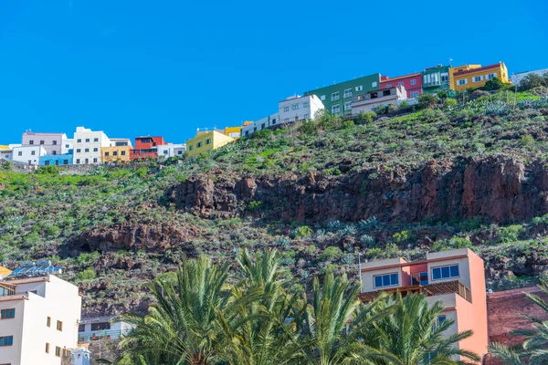 Colorful Facades Houses San Sebastian Gomera Canary Islands Spain — Stock Photo, Image