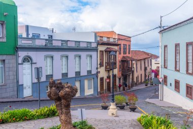 La Orotava, Tenerife, Kanarya Adaları, İspanya 'daki Dar Sokak.