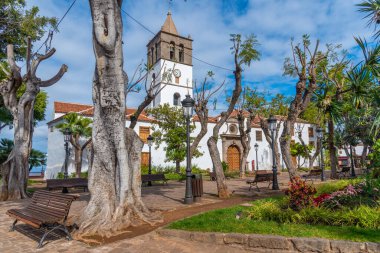 Icod de los Vinos, Tenerife, Kanarya Adaları, İspanya 'daki eski kasabada Belediye Başkanı de San Marcos Kilisesi.