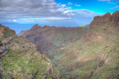Masca köyü Tenerife, Kanarya Adaları, İspanya 'da pitoresk bir vadide yer almaktadır..