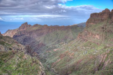 Masca köyü Tenerife, Kanarya Adaları, İspanya 'da pitoresk bir vadide yer almaktadır..