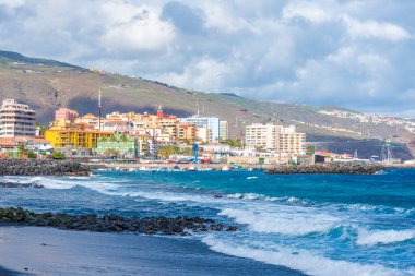 Candelaria plajı Tenerife, Kanarya adaları, İspanya.