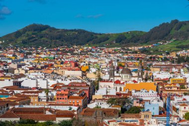 İspanya, Kanarya Adaları, Tenerife 'deki La Laguna kasabasının hava manzarası.
