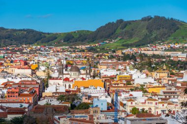 İspanya, Kanarya Adaları, Tenerife 'deki La Laguna kasabasının hava manzarası.
