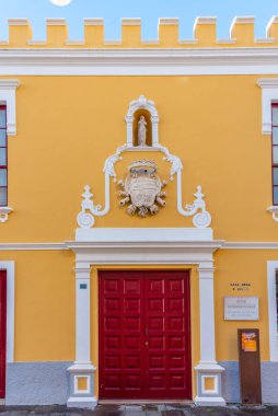 La Laguna, Tenerife 'deki Dar Sokak, Kanarya Adaları, İspanya.