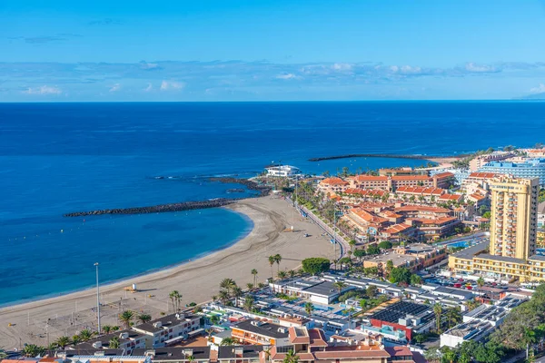 Luchtfoto Van Los Cristianos Tenerife Canarische Eilanden Spanje — Stockfoto