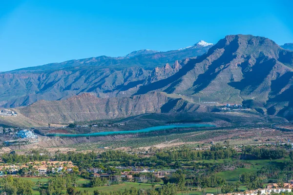 Tenerife 'ye bakan Pico de Teide, Kanarya Adaları, İspanya.