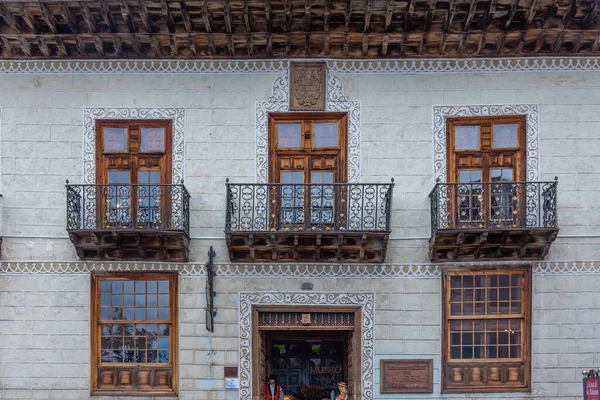 La Orotava, Tenerife, Kanarya Adaları, İspanya 'daki eski kasaba Balkonları.