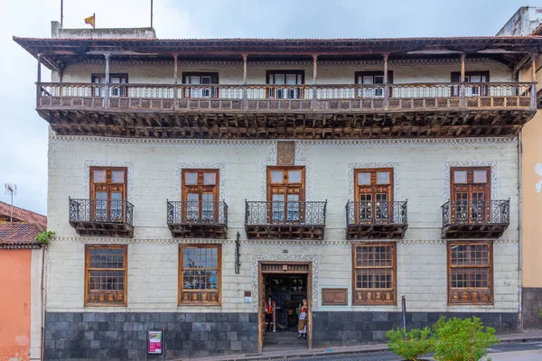 La Orotava, Tenerife, Kanarya Adaları, İspanya 'daki eski kasaba Balkonları.