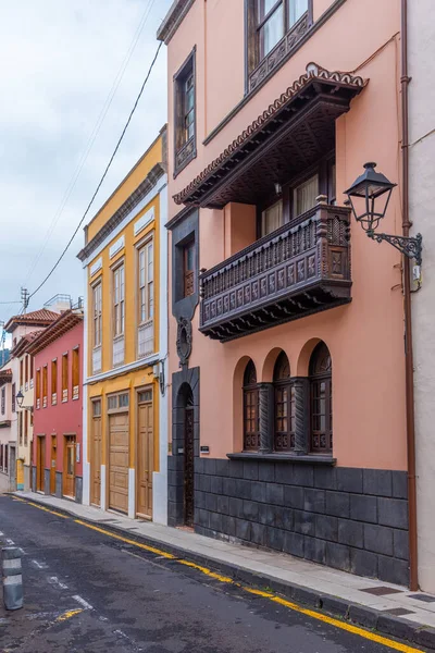 Rue Étroite Dans Vieille Ville Orotava Tenerife Îles Canaries Espagne — Photo