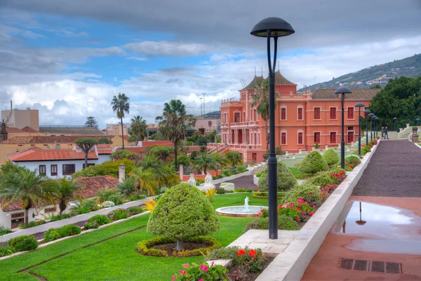 Liceo Taoro Visto Victoria Garden Orotava Town Tenerife Canary Islands — Foto Stock