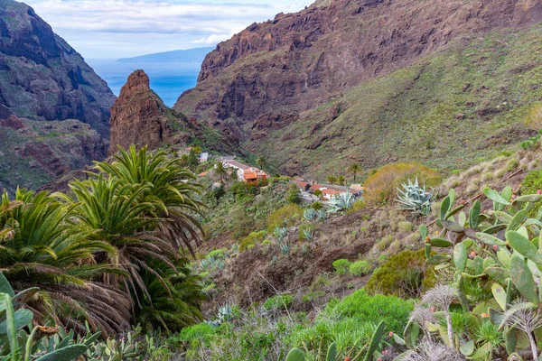 Masca köyü Tenerife, Kanarya Adaları, İspanya 'da pitoresk bir vadide yer almaktadır..