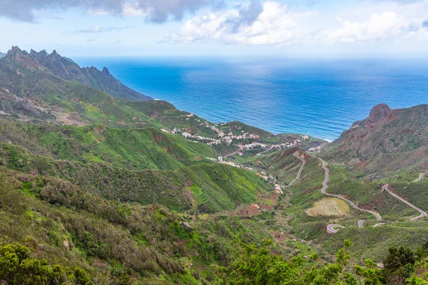 Vista Aérea Del Pueblo Taganana Tenerife Islas Canarias España —  Fotos de Stock