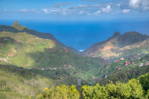 Landbouwlandschap Van Tenerife Het Anaga Gebergte Canarische Eilanden Spanje — Stockfoto