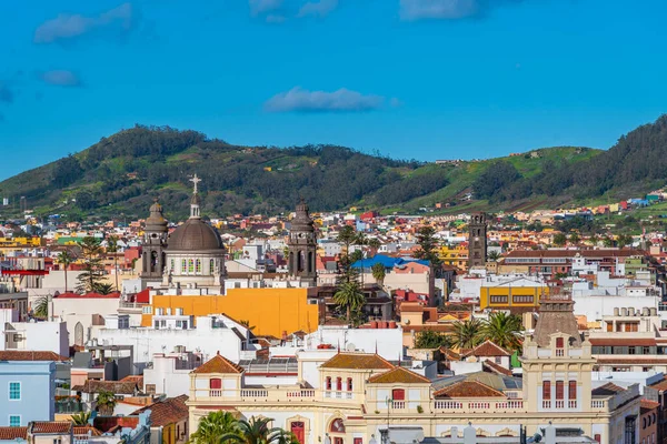 İspanya, Kanarya Adaları, Tenerife 'deki La Laguna kasabasının hava manzarası.