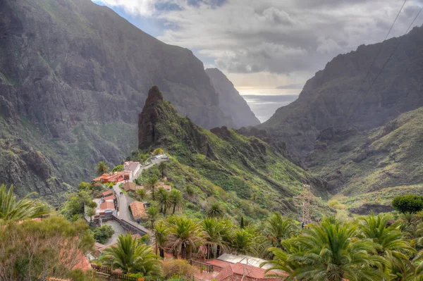 Masca köyü Tenerife, Kanarya Adaları, İspanya 'da pitoresk bir vadide yer almaktadır..