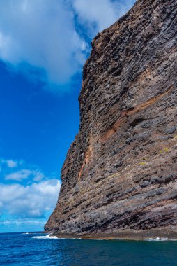 Tenerife 'deki Los Gigantes uçurumları, Kanarya adaları, İspanya.
