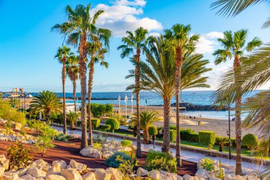 Playa de las Vistas Tenerife, Kanarya Adaları, İspanya.