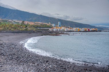 Playa Chica Puerto de la Cruz, Tenerife, Kanarya Adaları, İspanya .