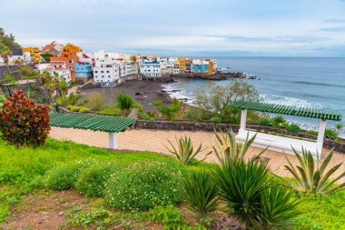 Playa Maria Jimenez Puerto de la Cruz, Tenerife, Kanarya Adaları, İspanya .