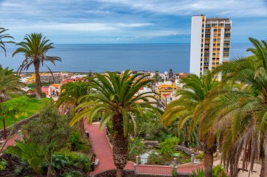 Puerto de la Cruz 'daki Taoro Parkı, Tenerife, Kanarya Adaları, İspanya .