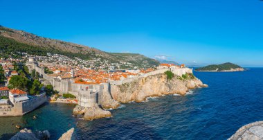 Hırvat kenti Dubrovni 'nin hava manzarası