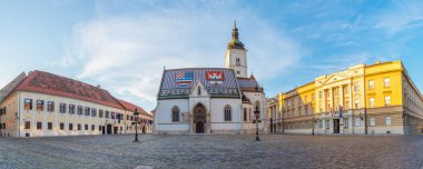 Zagreb 'in eski kenti Croati' deki St. Mark Kilisesi