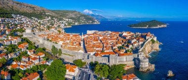 Eski Hırvat kasabası Dubrovni 'nin hava manzarası